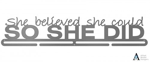 She Believed She Could So She Did - Text Only (no runner figure)