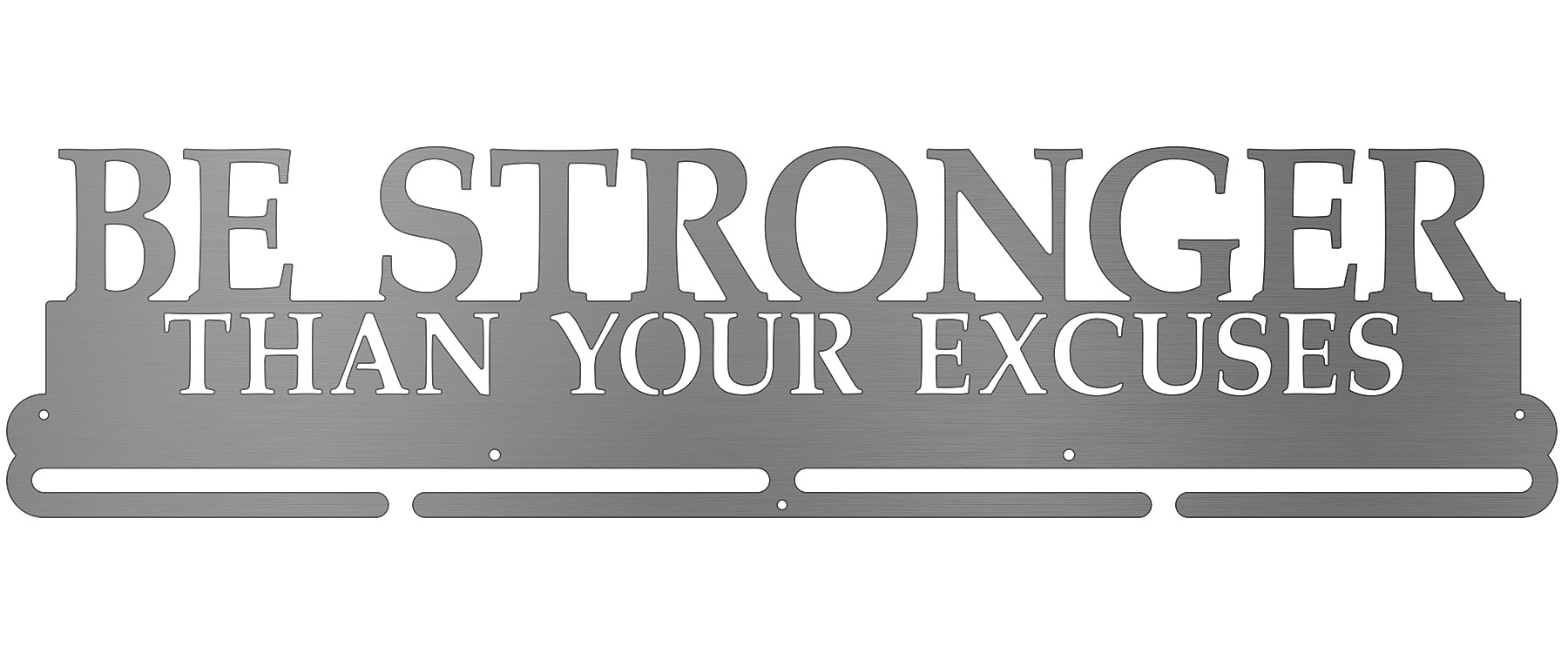 Be Stronger Than Your Excuses Bib and Medal Display