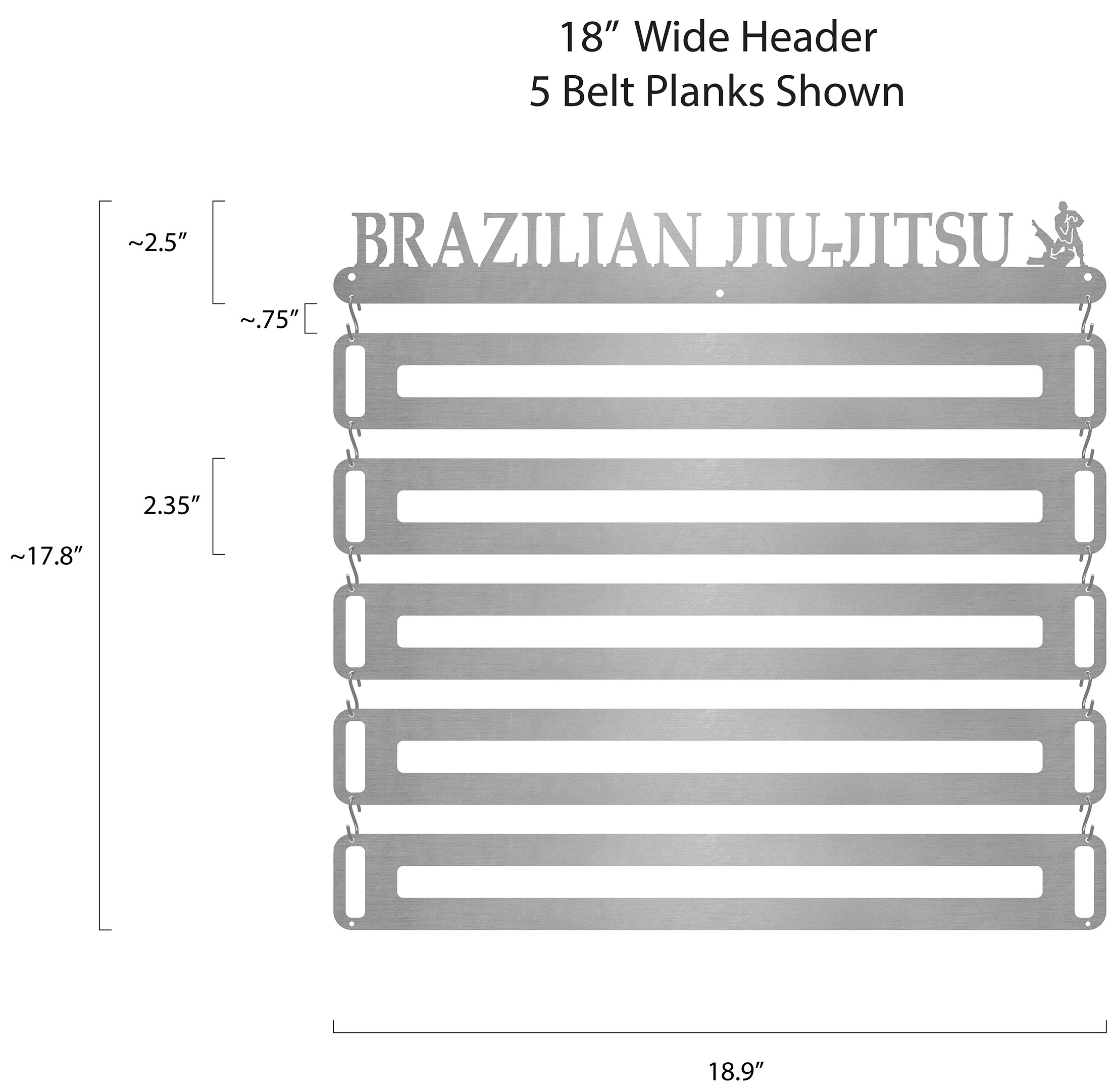 Brazilian Jiu Jitsu Belt Display - Male