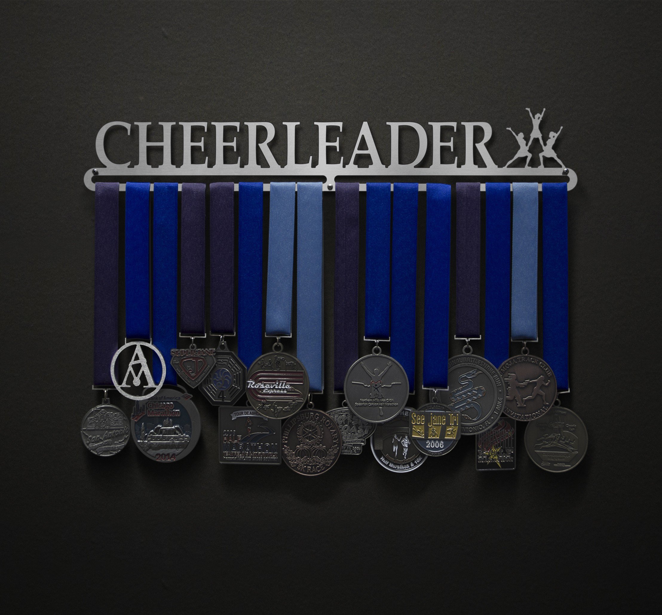 Custom Personalized Any Name Medal Holder Cheerleader Cheer Award Display Hanger 