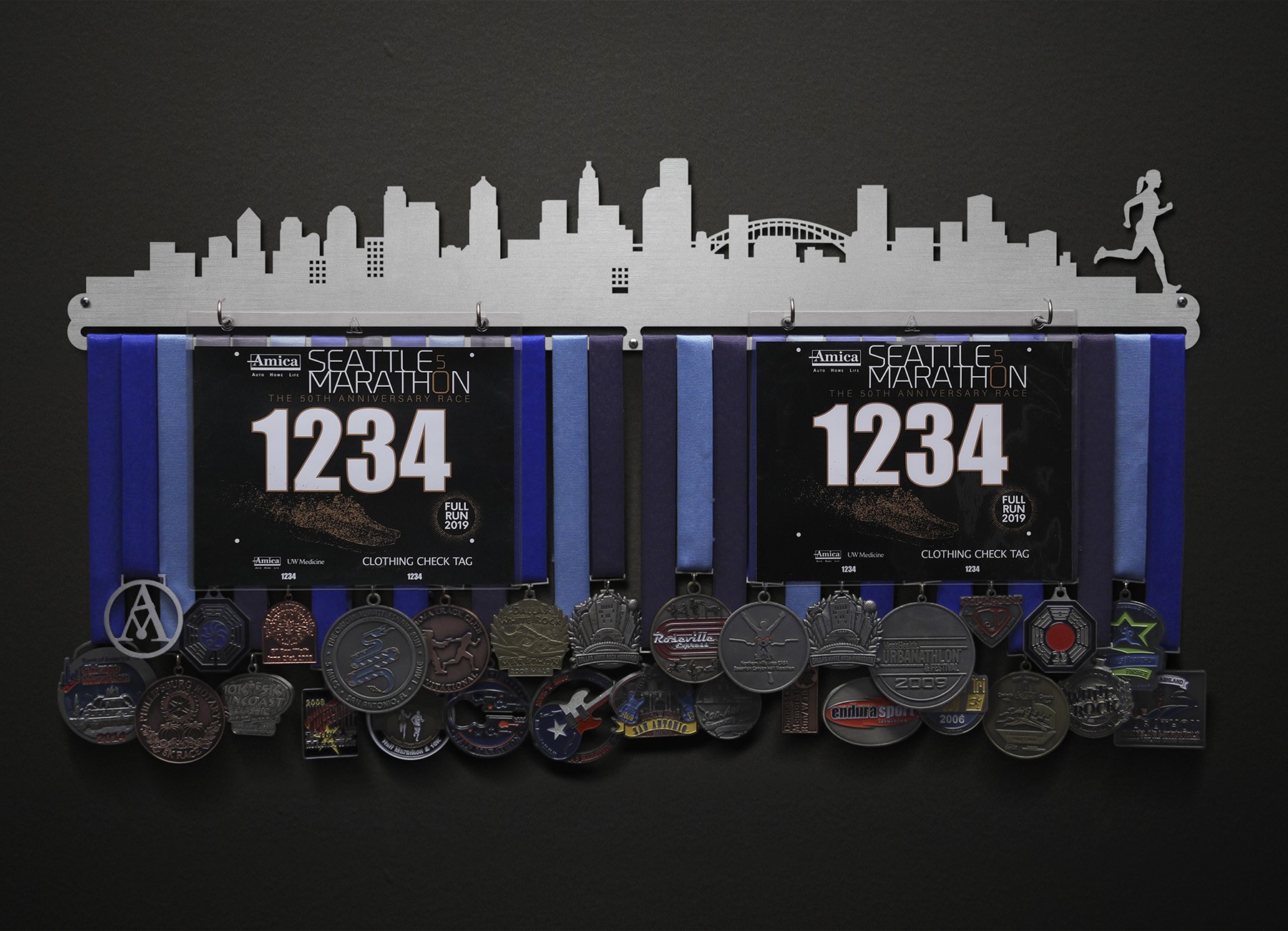 Cityscape Bib and Medal Display - Female
