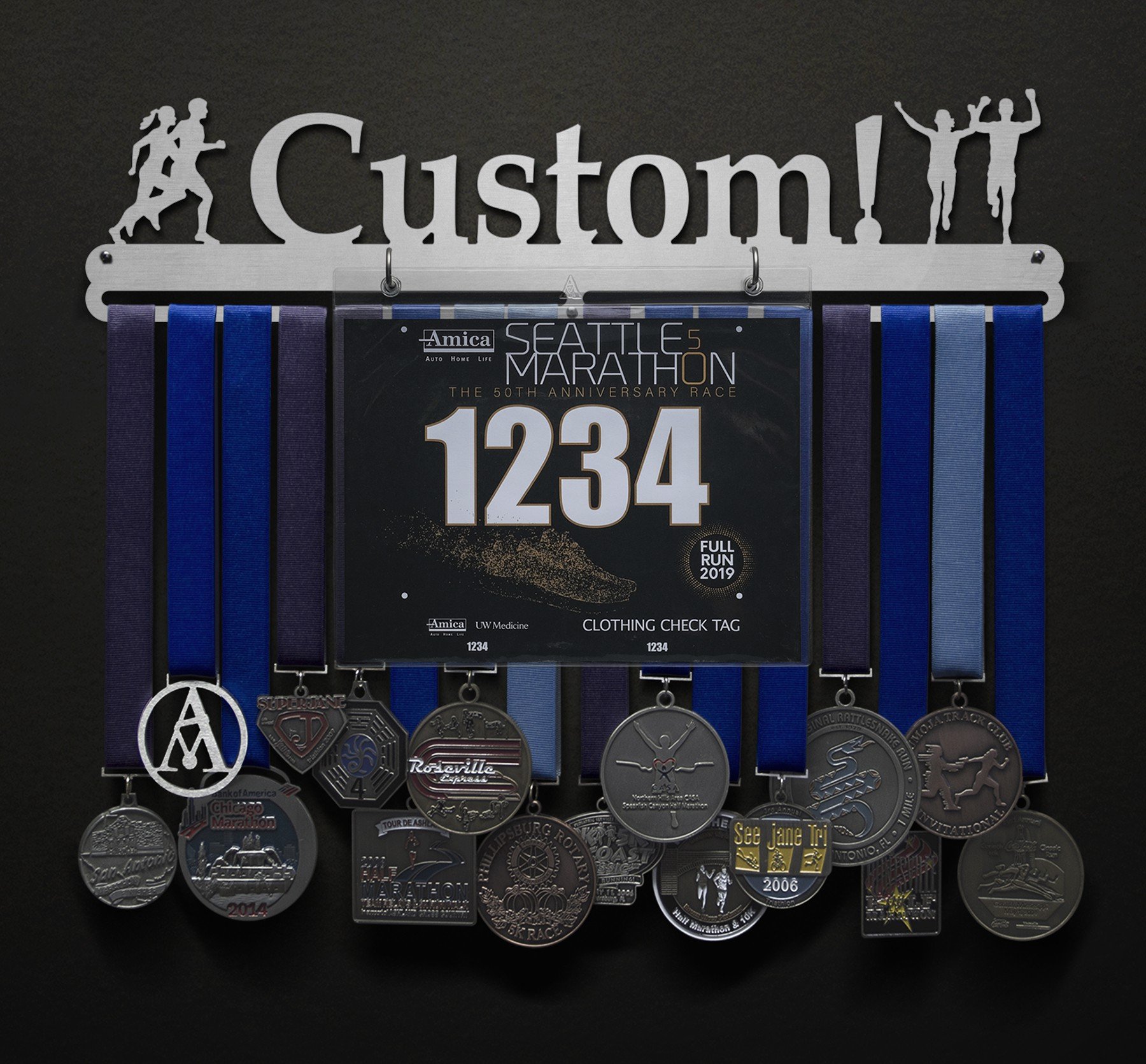 Custom Bib and Medal Display
