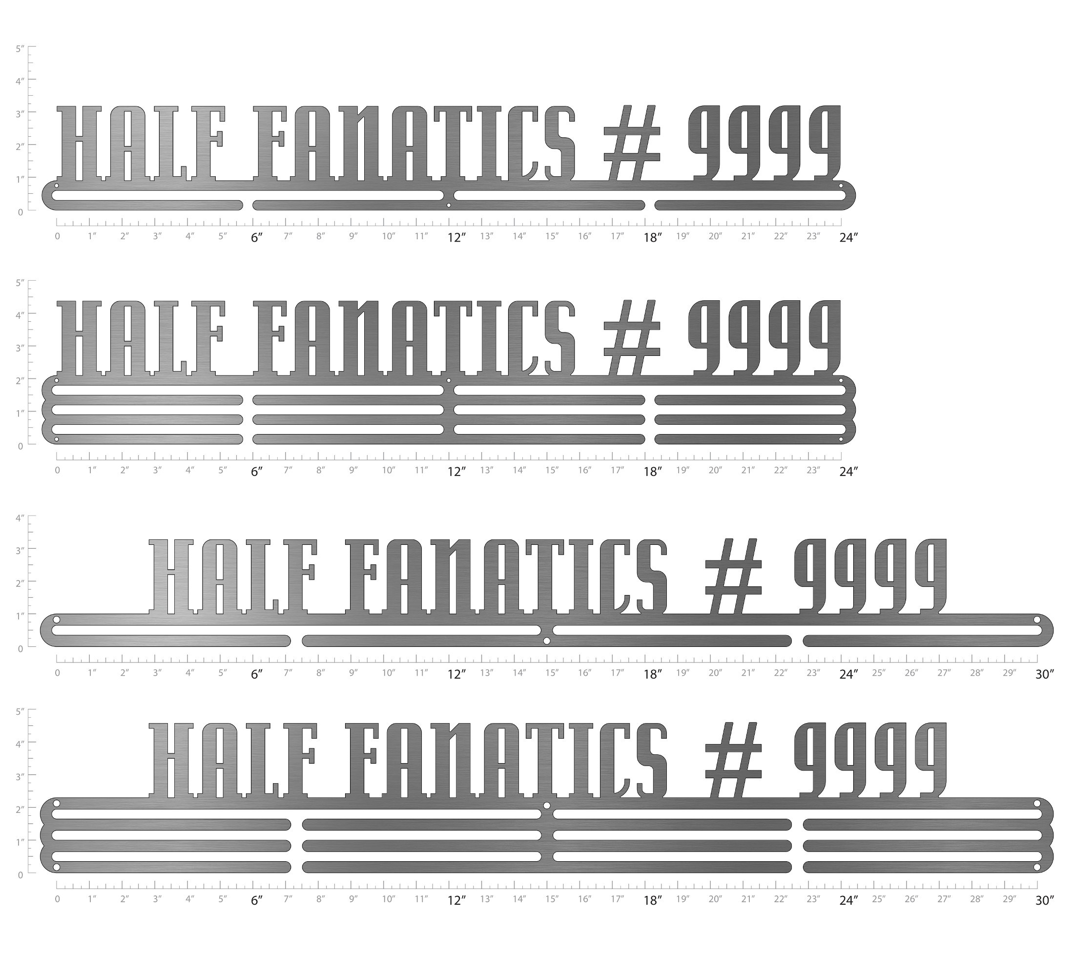 Half Fanatics with custom Fanatics number. 