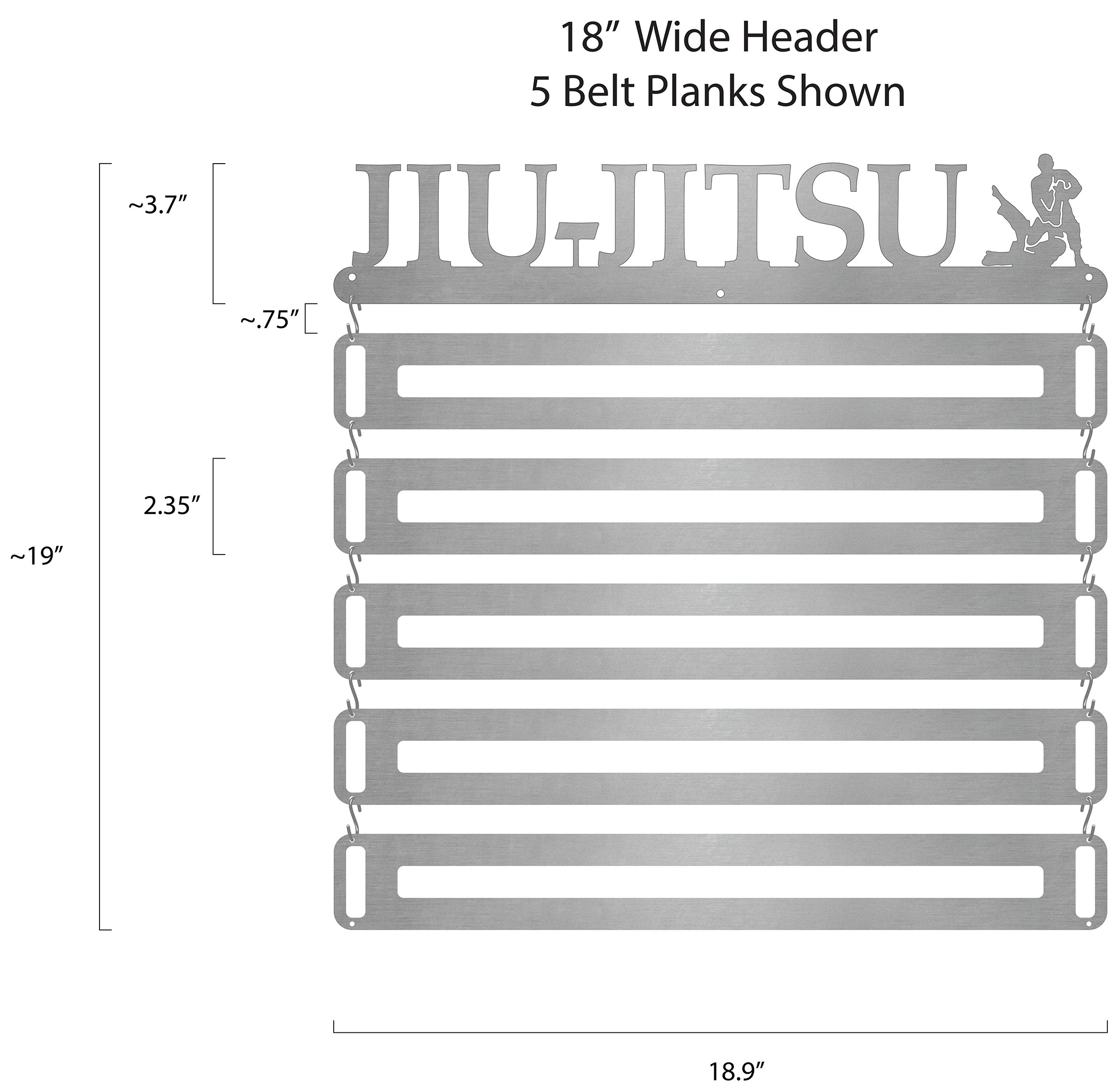 Jiu Jitsu Belt Display - Male