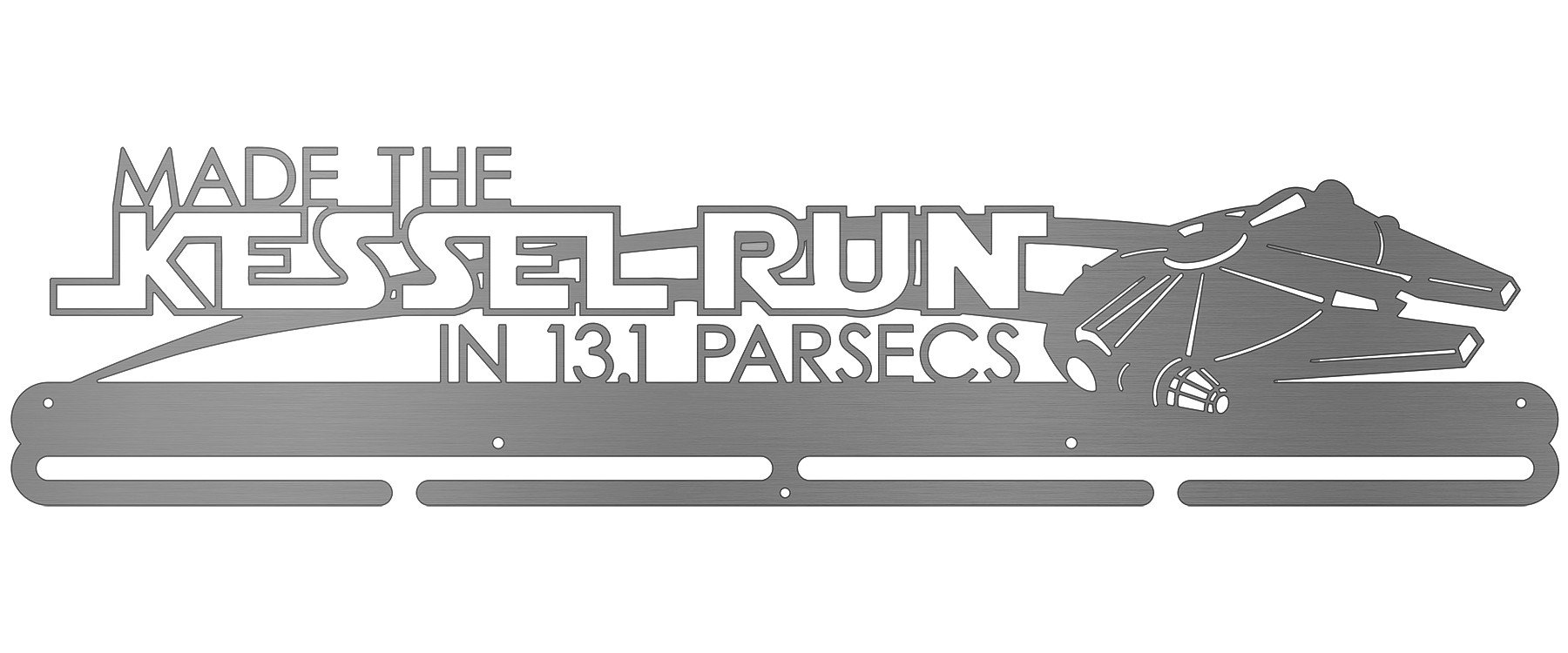 Made the Kessel Run in 13.1 Parsecs Bib and Medal Display