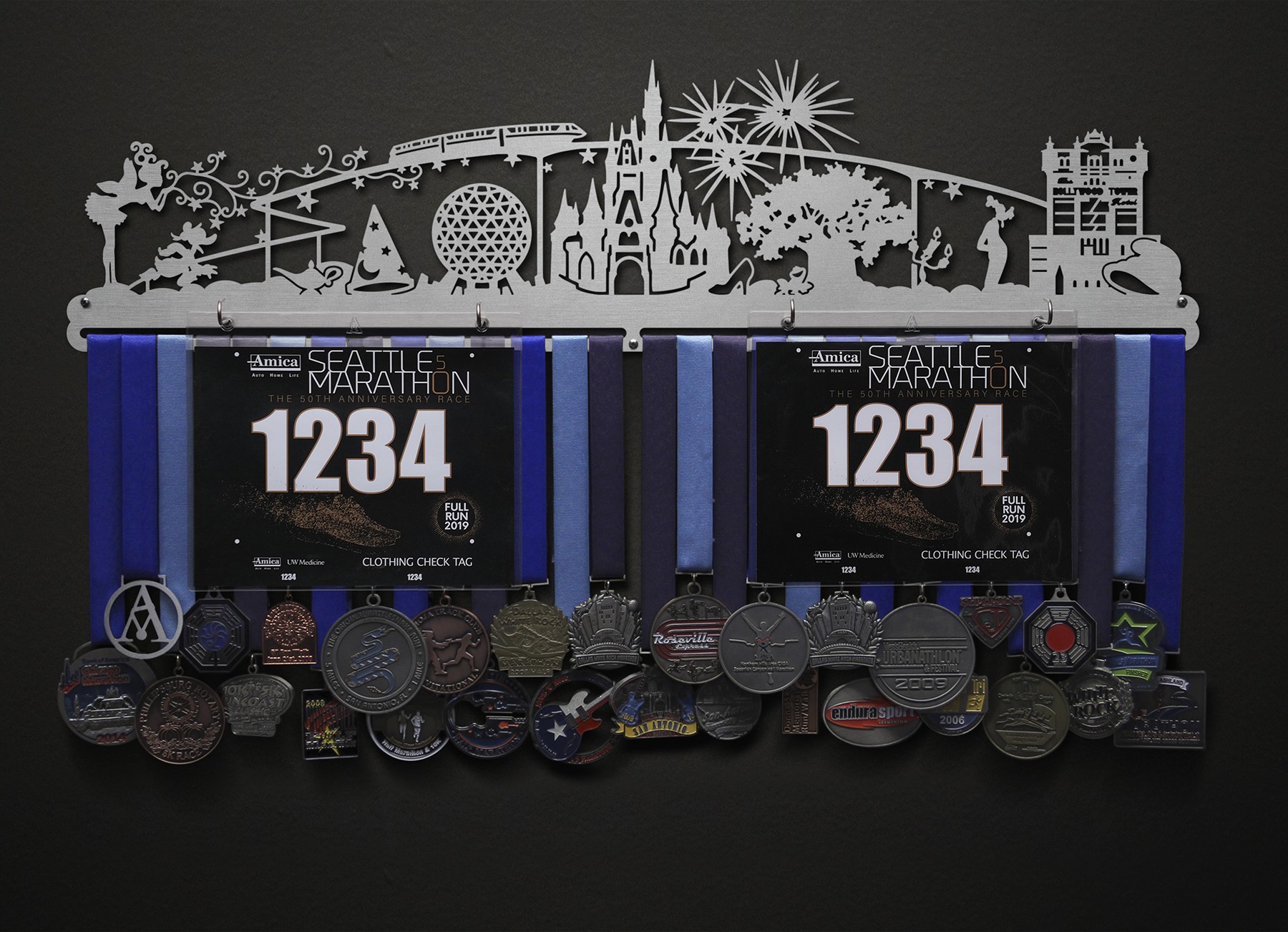 Magic World Bib and Medal Display