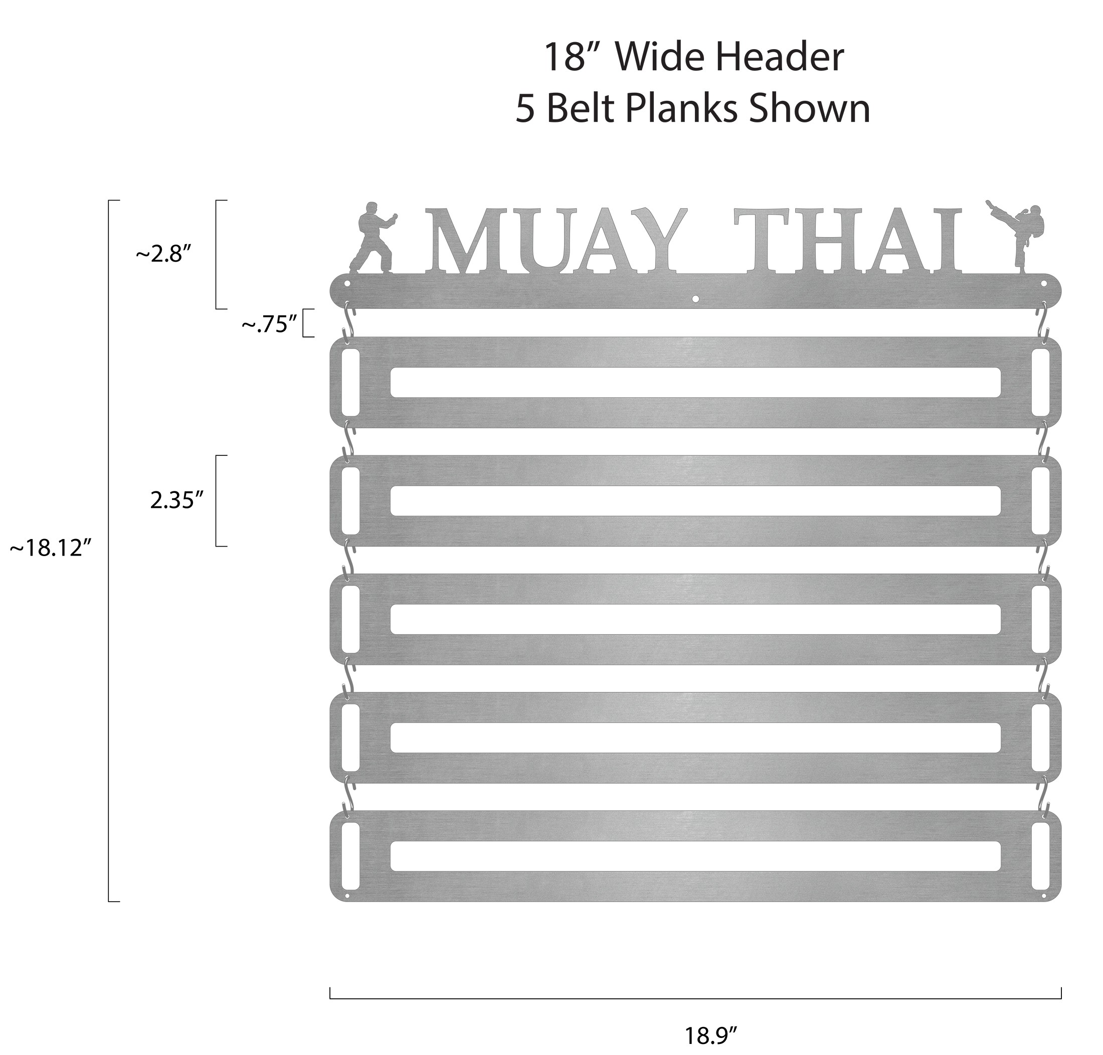 Muay Thai Belt Display - Male