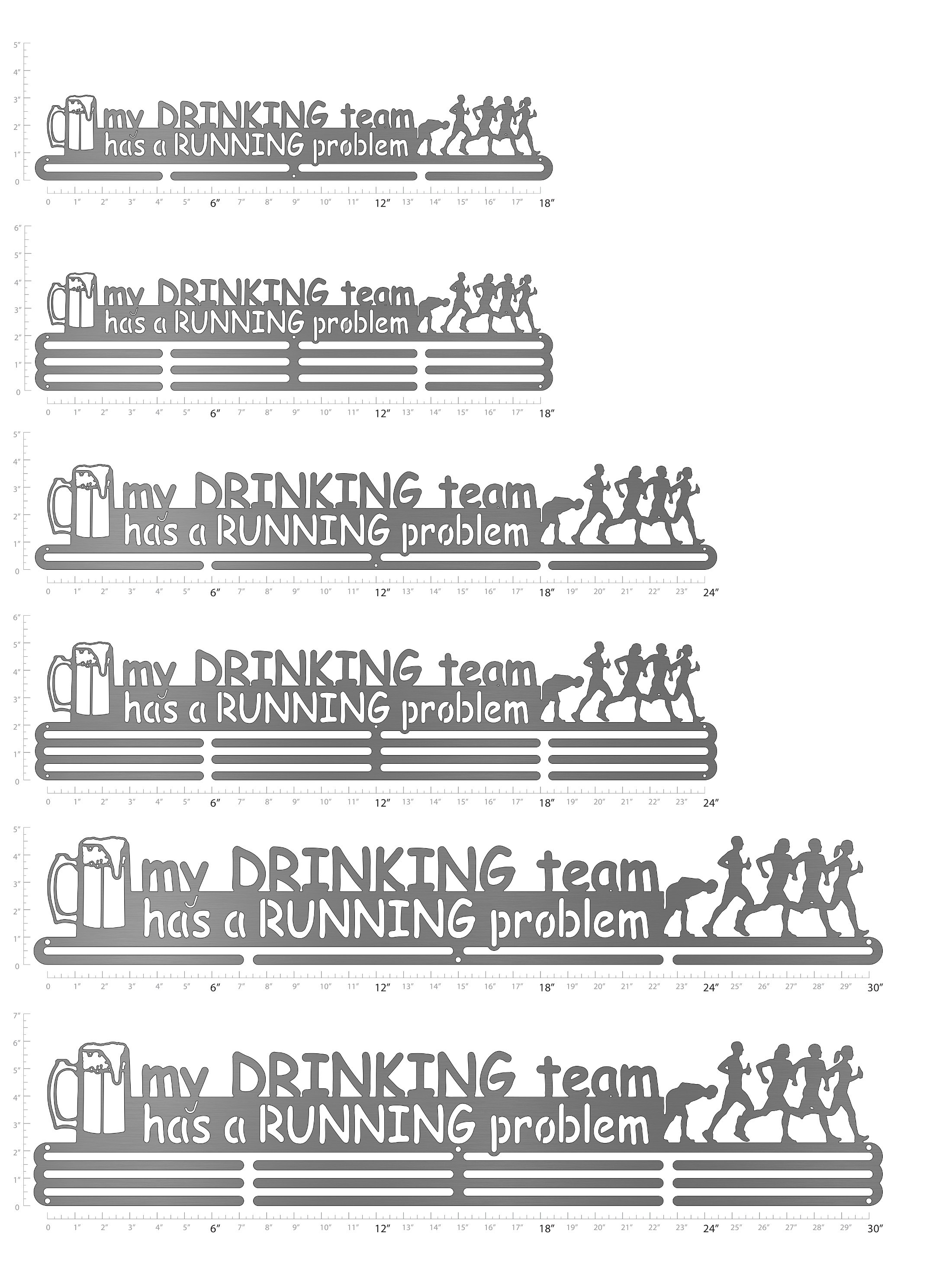 My Drinking Team Has A Running Problem Sport & Running Medal Displays The Original Stainless