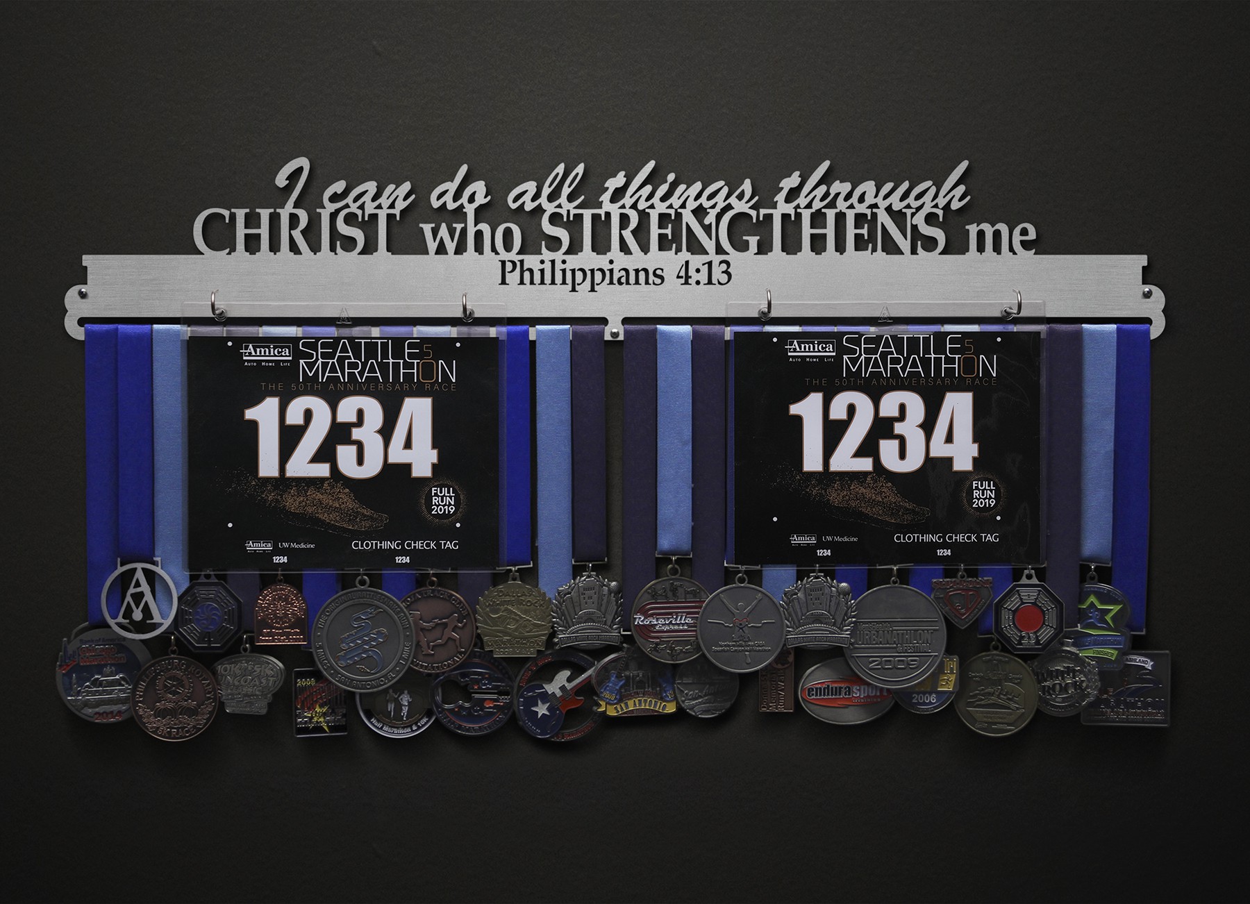 Philippians 4:13 Bib and Medal Display
