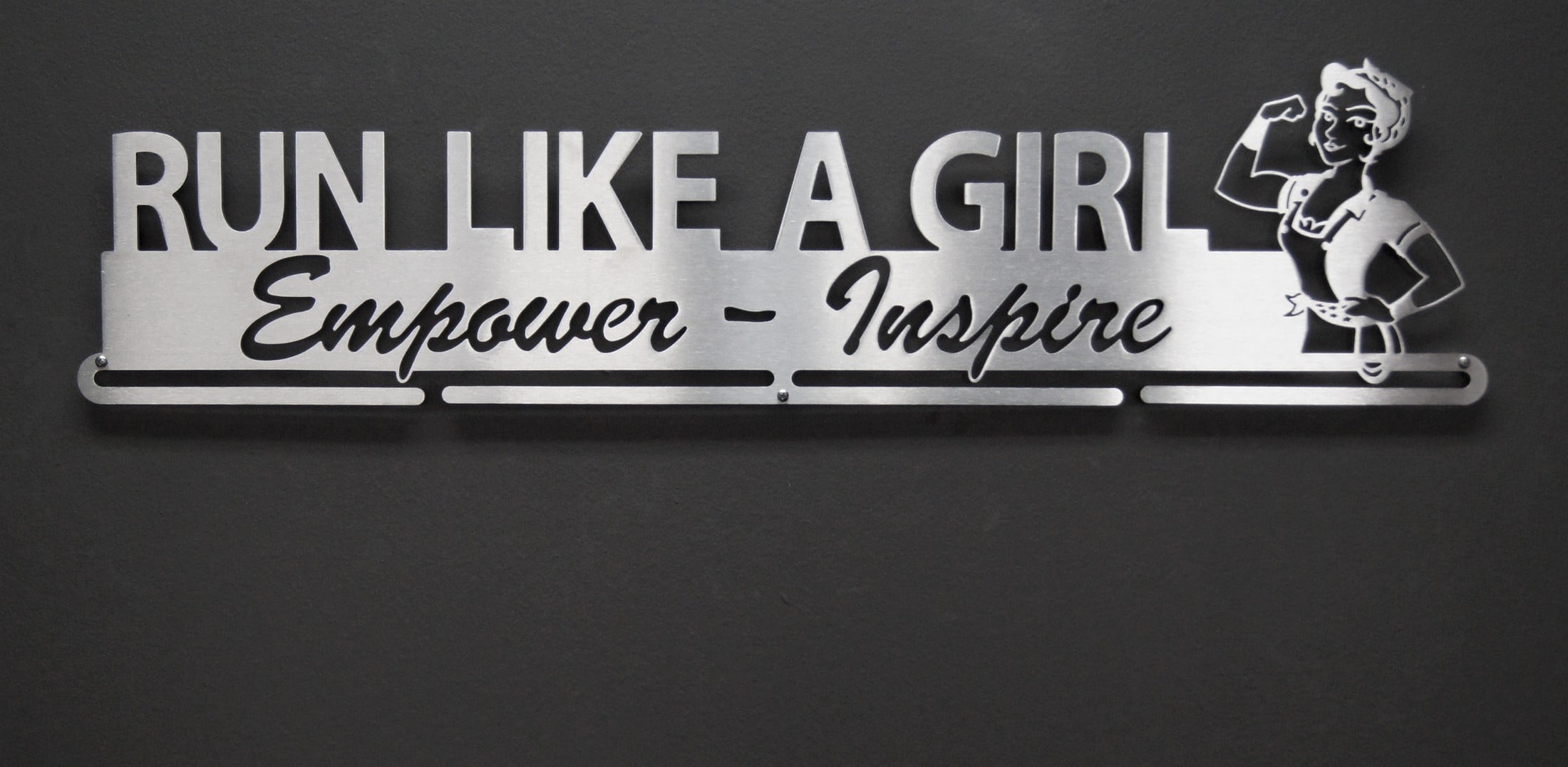 Run Like A Girl Empower Inspire with Rosie The Riveter Sport