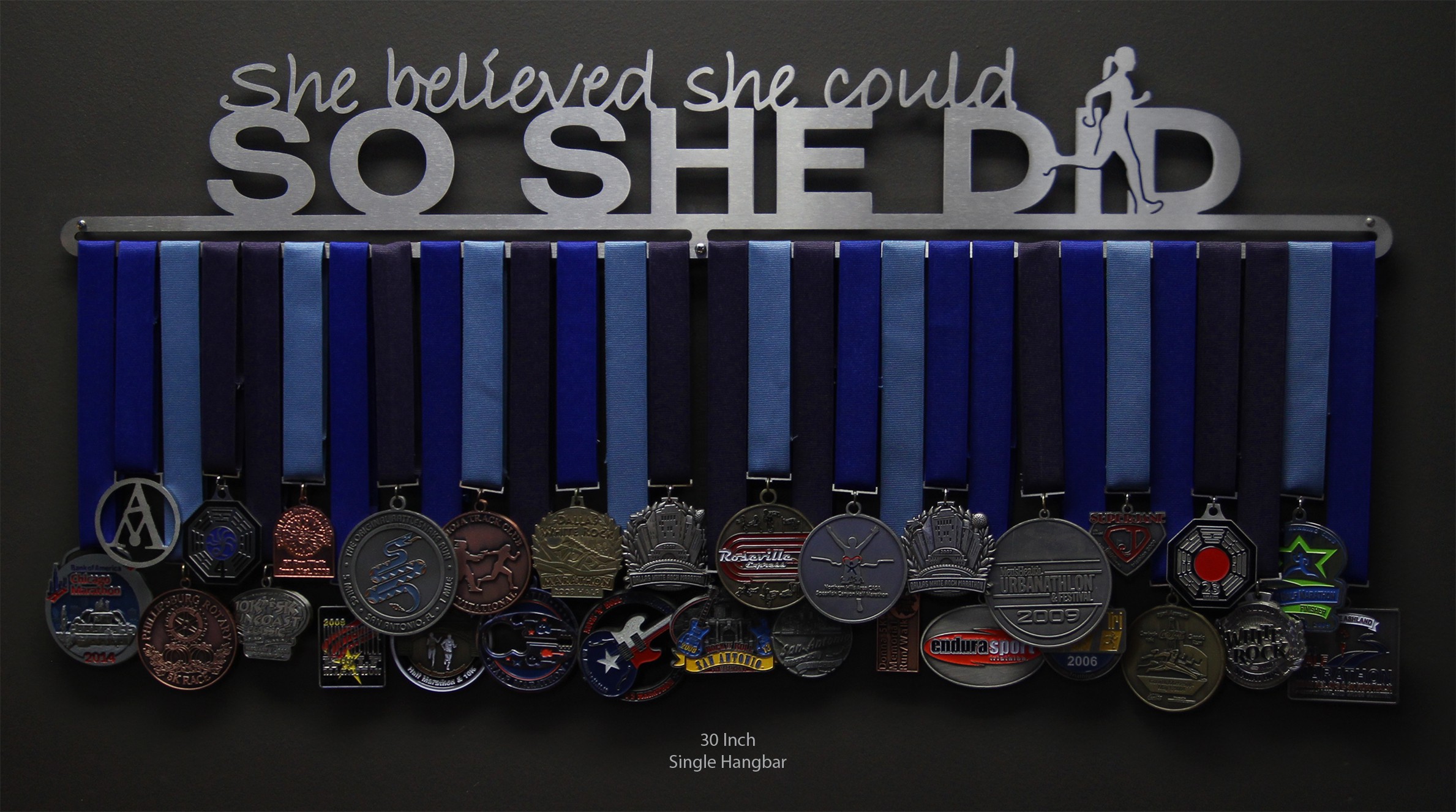 up to 30 Ribbons She Believed She Could So She Did Medal Hanger 