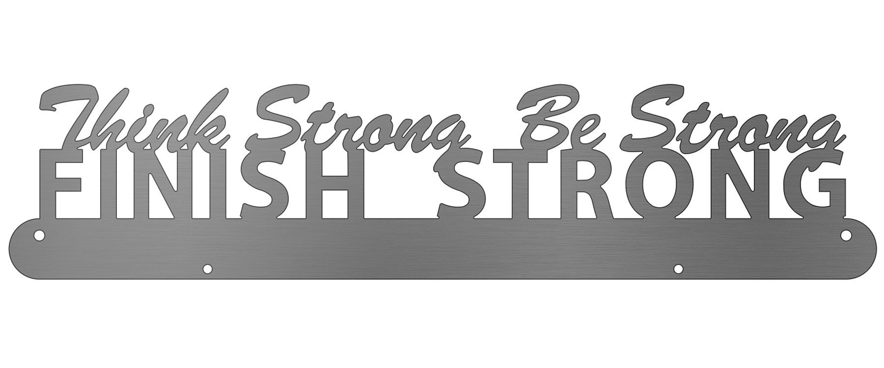 Think Strong, Be Strong, Finish Strong Bib Display