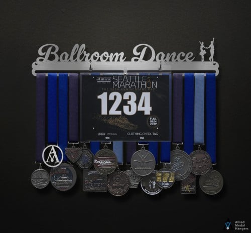 Ballroom Dance - Two Dancing Figures (Aida) - BIB + Medal Display