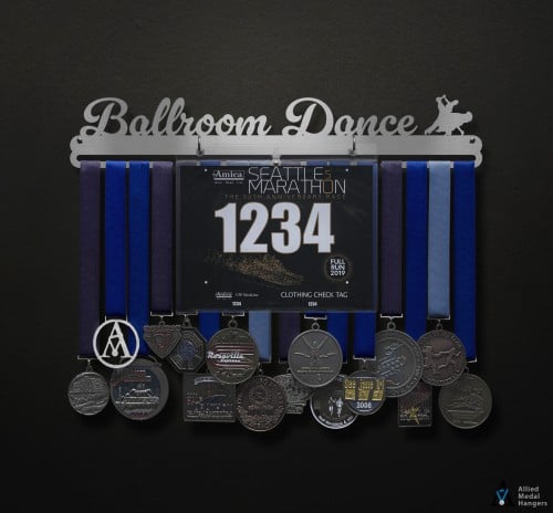 Ballroom Dance - Two Dancing Figures (Sidecar) - BIB + Medal Display