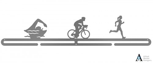 MEDAL Hanger Display 'Triathlon féminin "en acier inoxydable Triple 