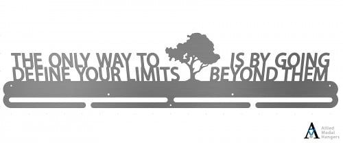 The Only Way To Define Your Limits Is By Going Beyond Them Bib and Medal Display
